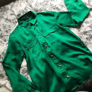 Satin Forever 21 button down shirt